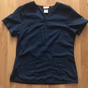 scrubstar blue scrub top